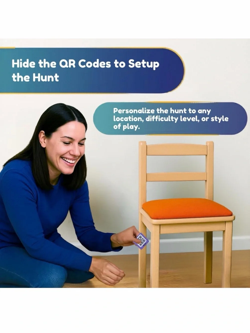 Scavenger Hunt Game | 5-Pack of QR Code Game Tiles
